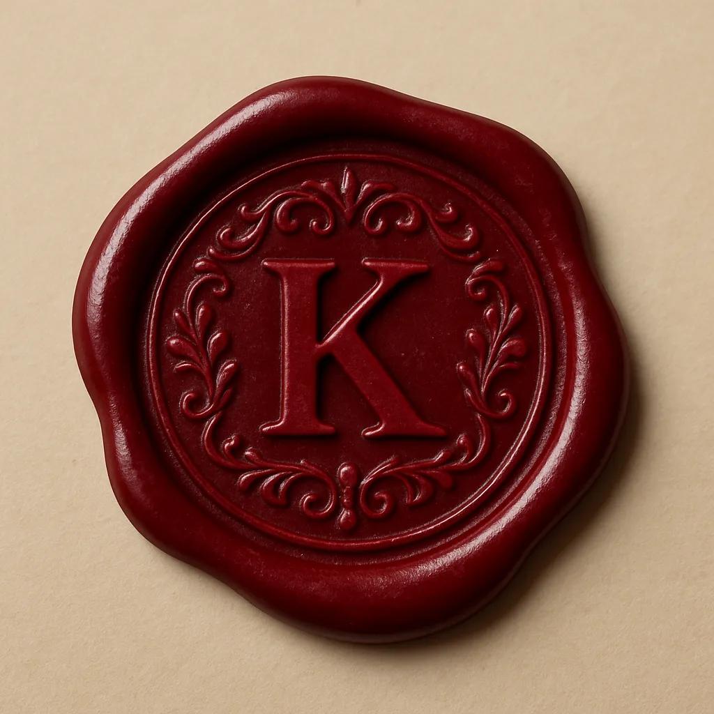 Customizable Elegant Wax Seal, Realistic and Refined