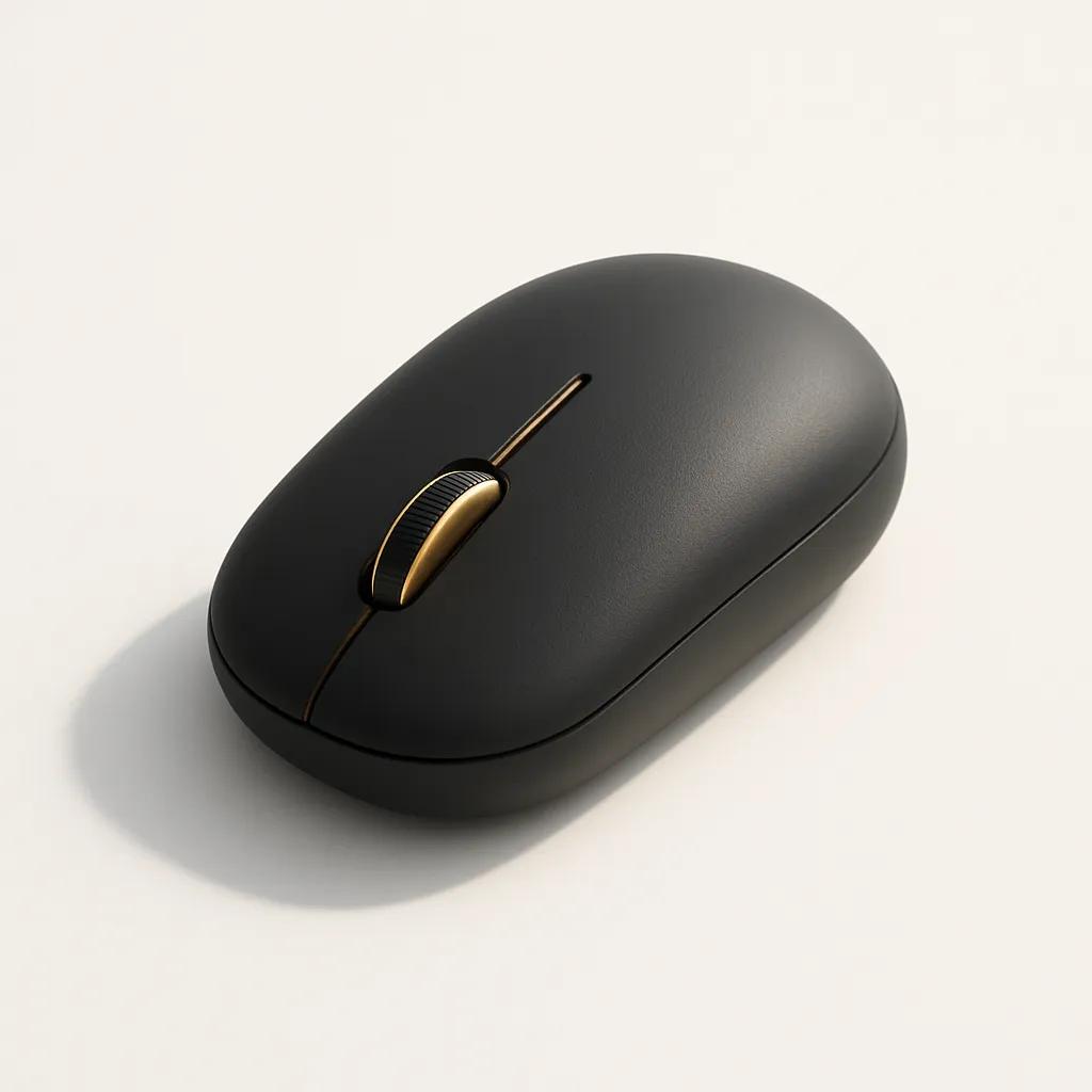 Black & Gold Icon – Soft Matte 3D Render