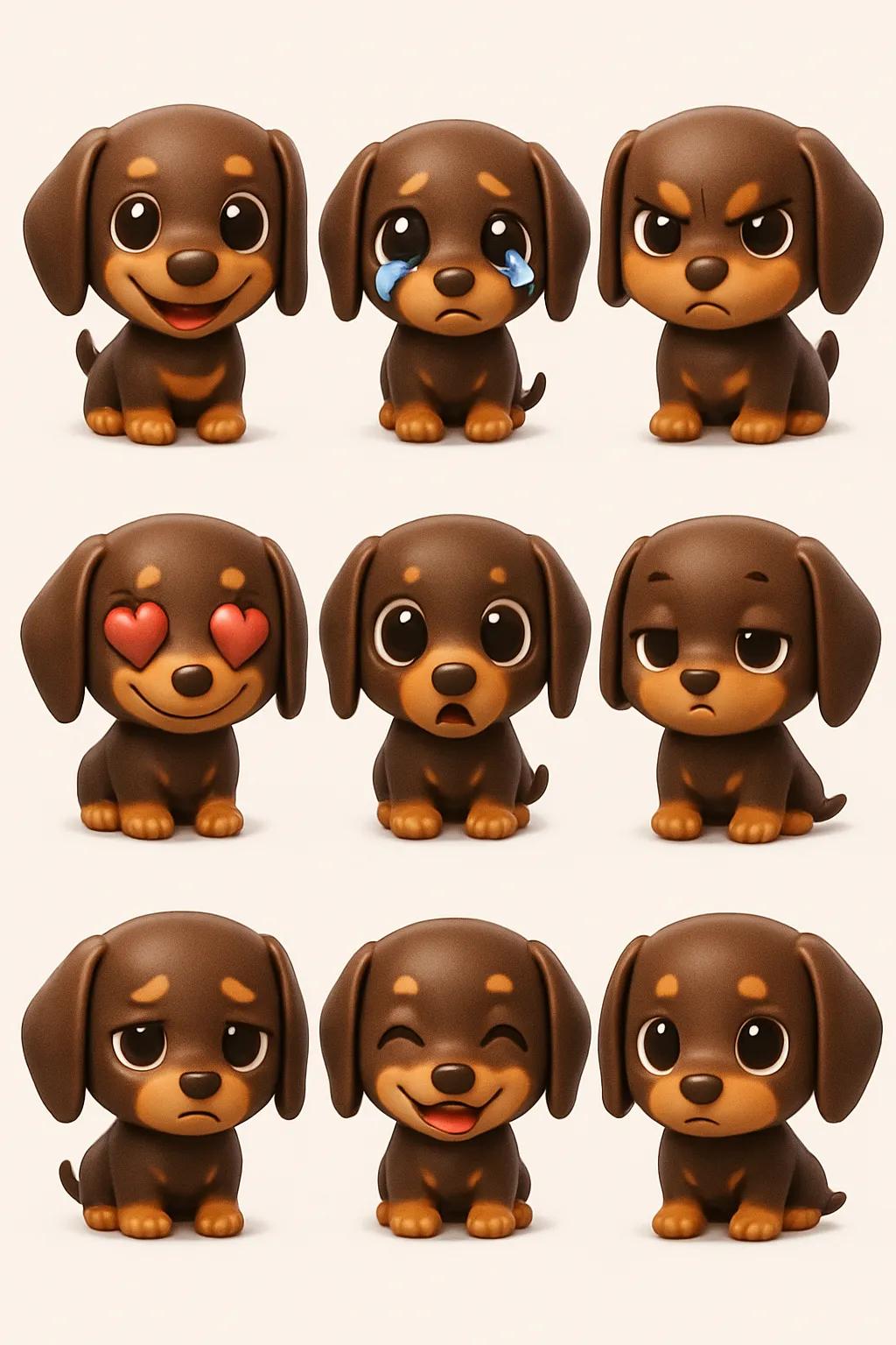 Chibi Pet Vinyl Emoji Set (Version 1)