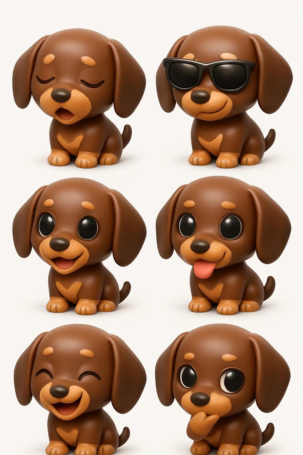 Chibi Pet Vinyl Emoji Set (Version 2)