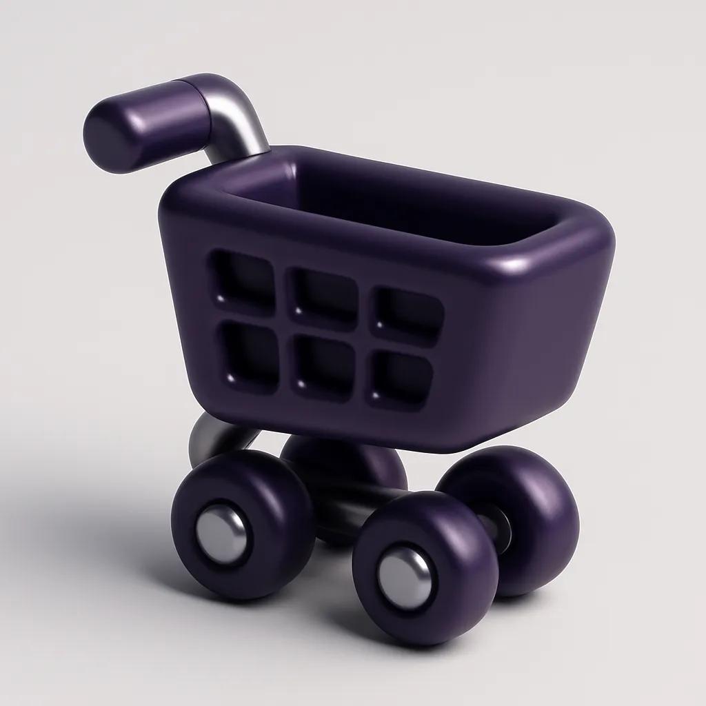 Isometric 3D Icon – Glossy Purple Series