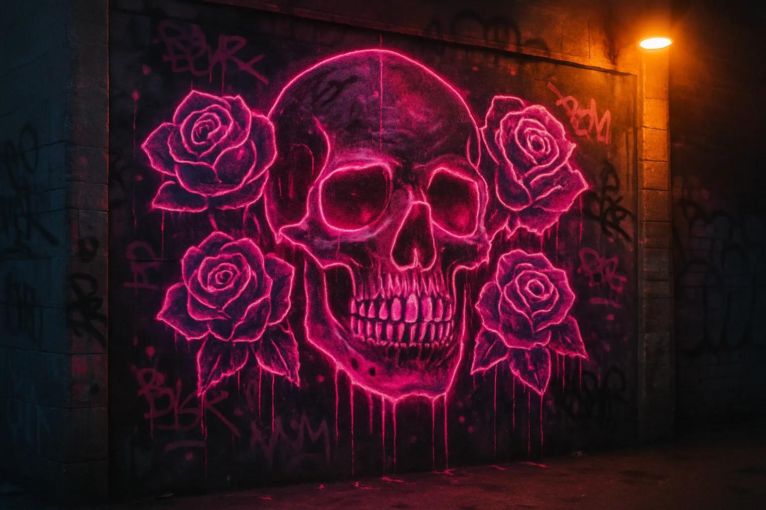 Urban Glow Mural – Neon Graffiti Night Series