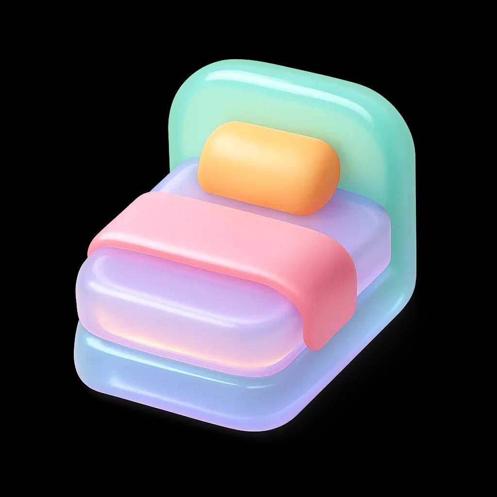 Soft Jelly 3D Icon Style Prompt