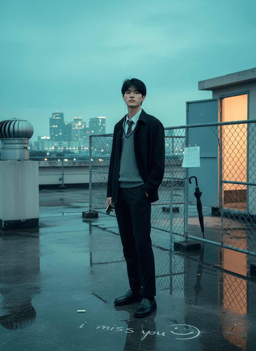 Quiet Goodbye Rooftop Face Lock