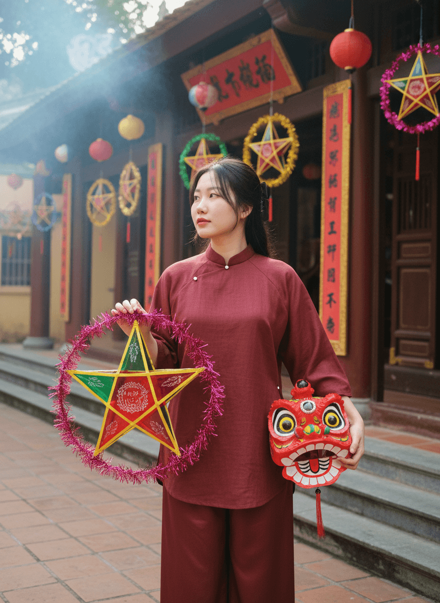 Mid Autumn Ao Dai Single Color Control