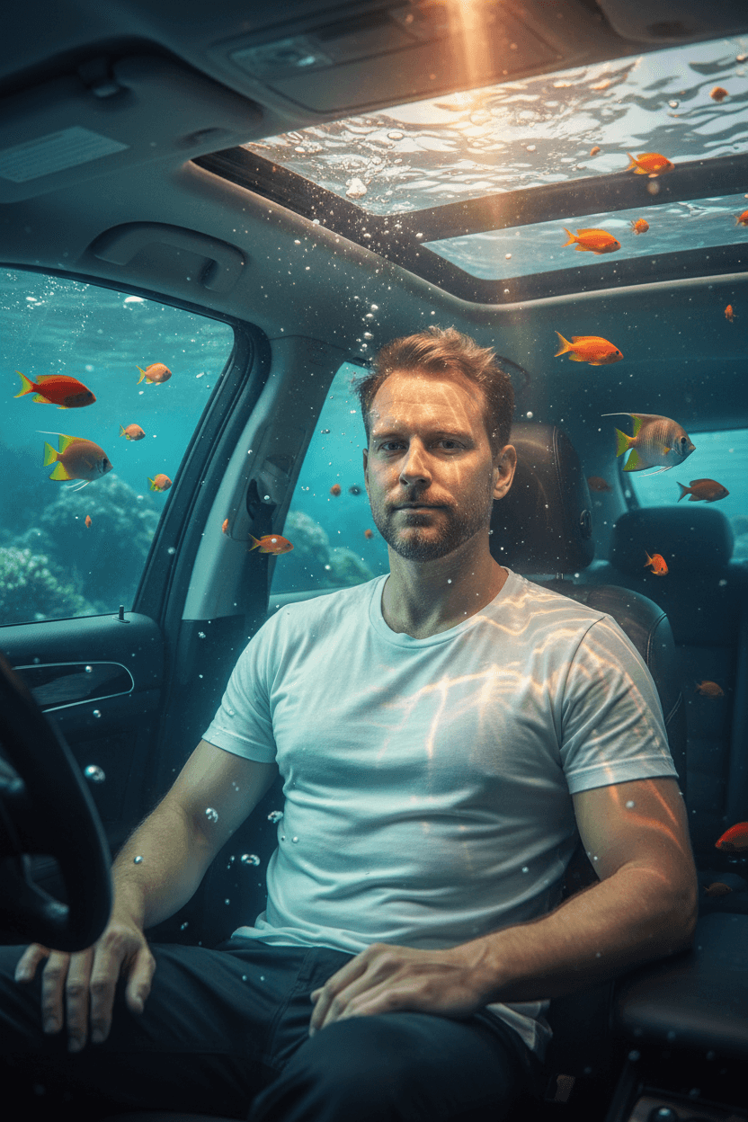 Cinematic Underwater Car Portrait