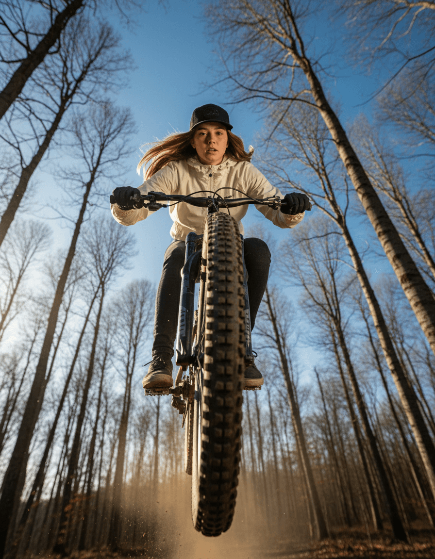 Extreme Mountain Bike Action Portrait