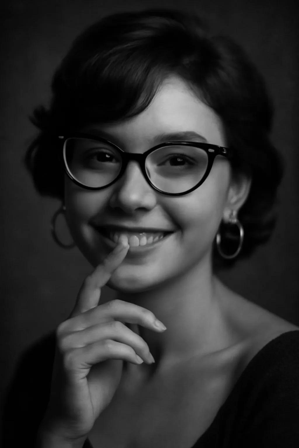 Noir Elegance — Vintage Portrait