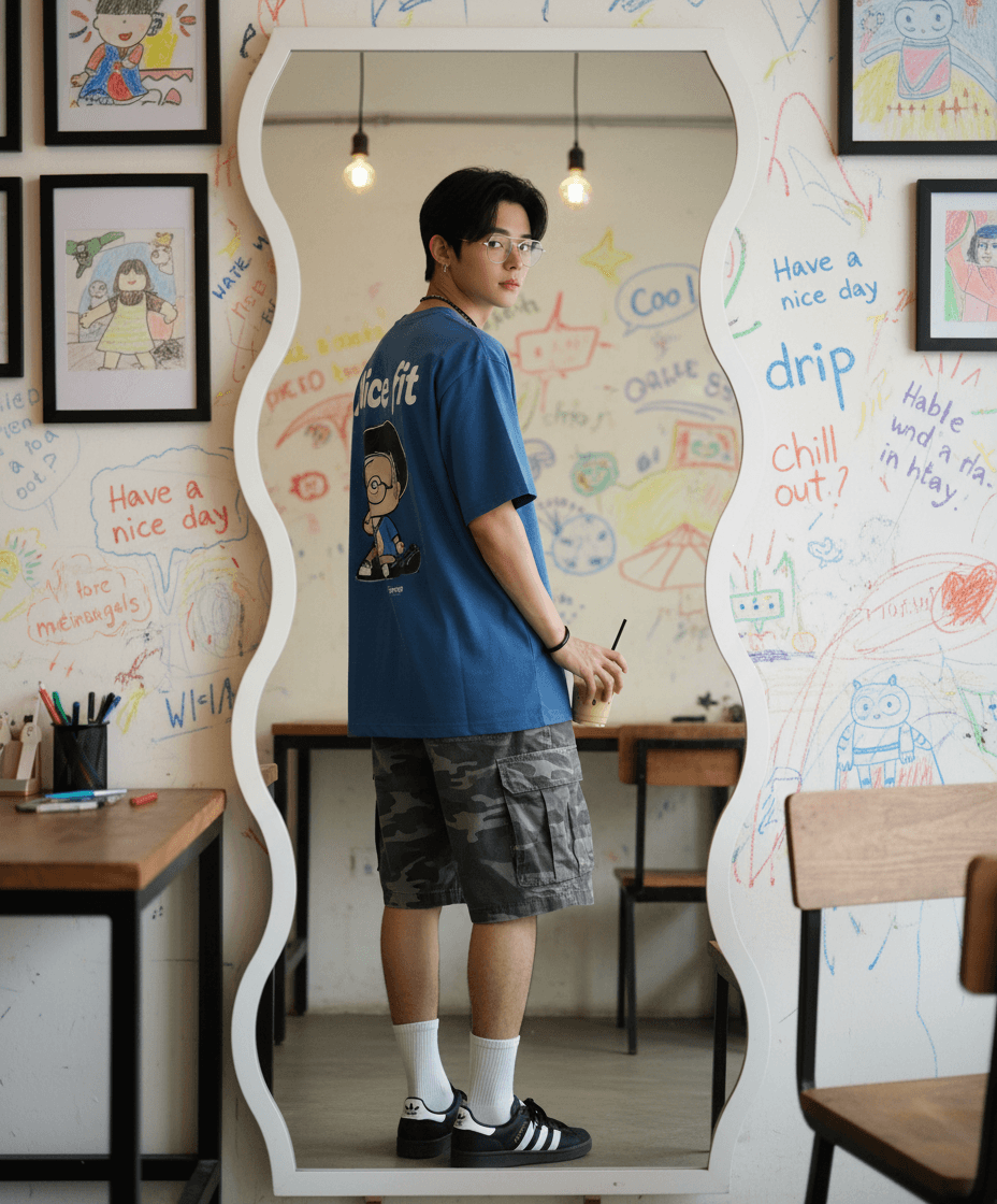 Reflective Mirror — Candid Lifestyle Portrait