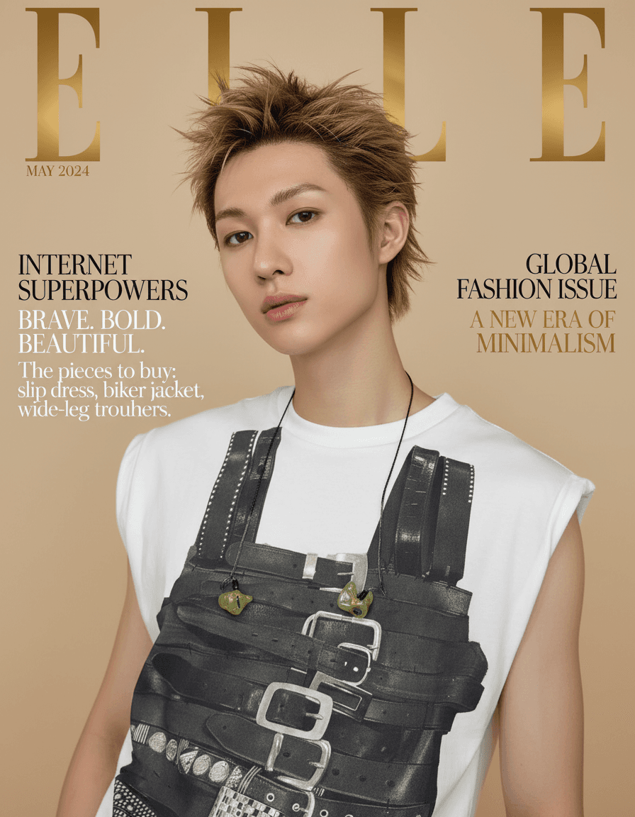 ELLE Magazine — Modern Minimalist Editorial Cover