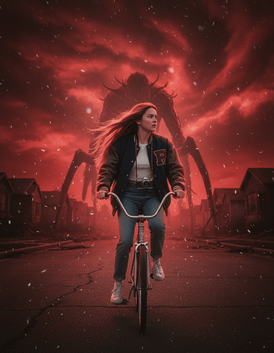 Stranger Things Poster — Halloween Red-Hued Portrait