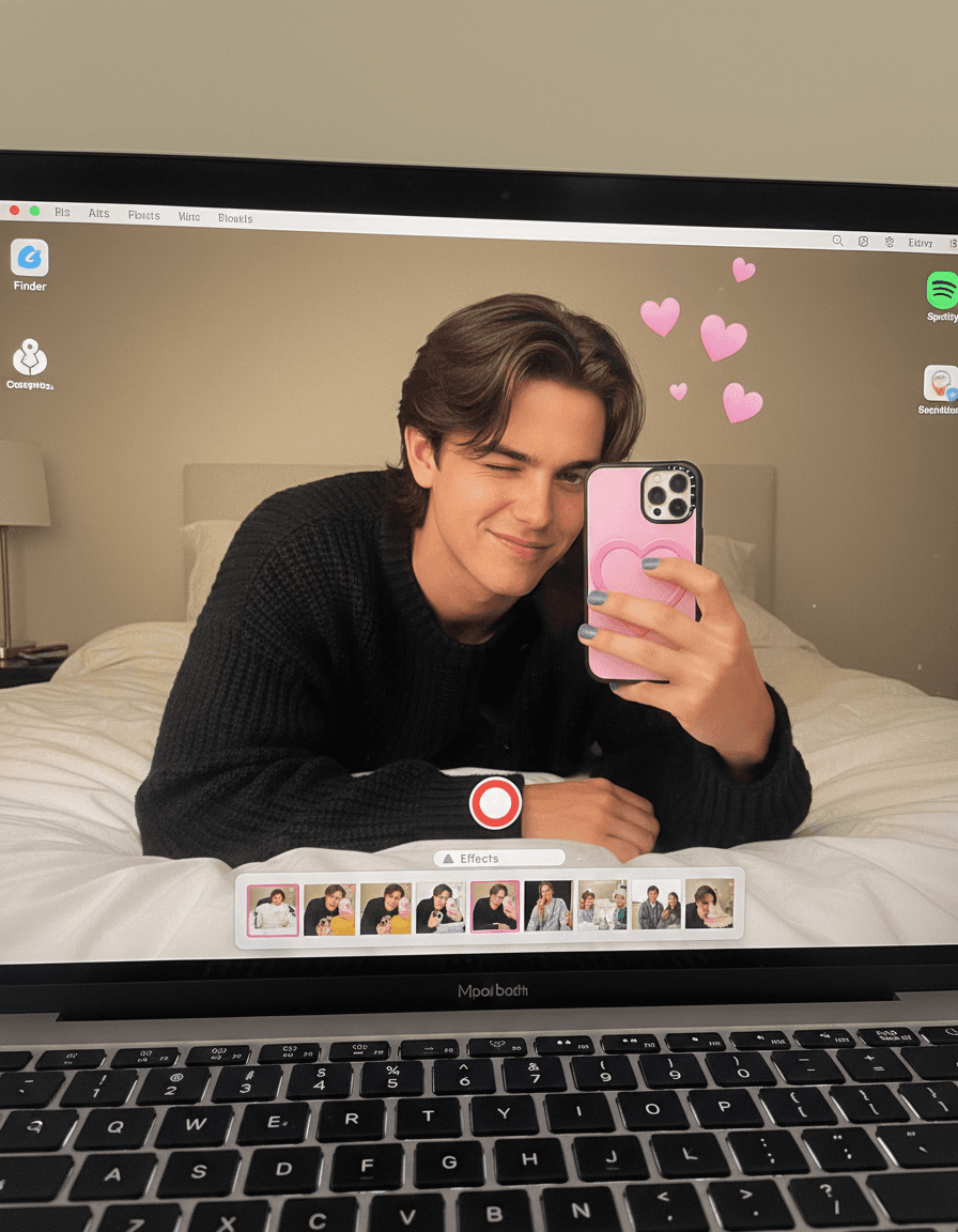 Photo Booth Reflection Cozy Digital Portrait