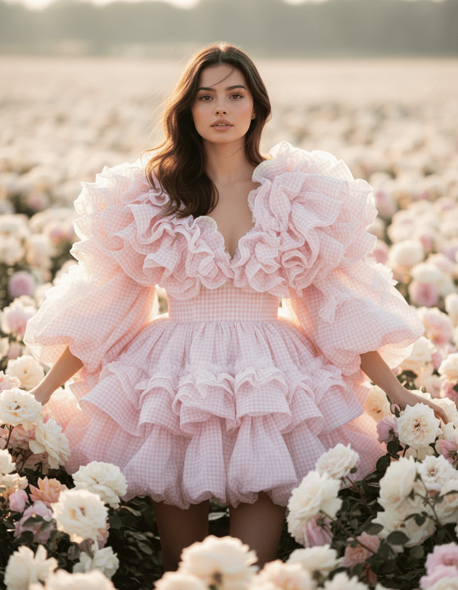 Gingham Cloud Garden
