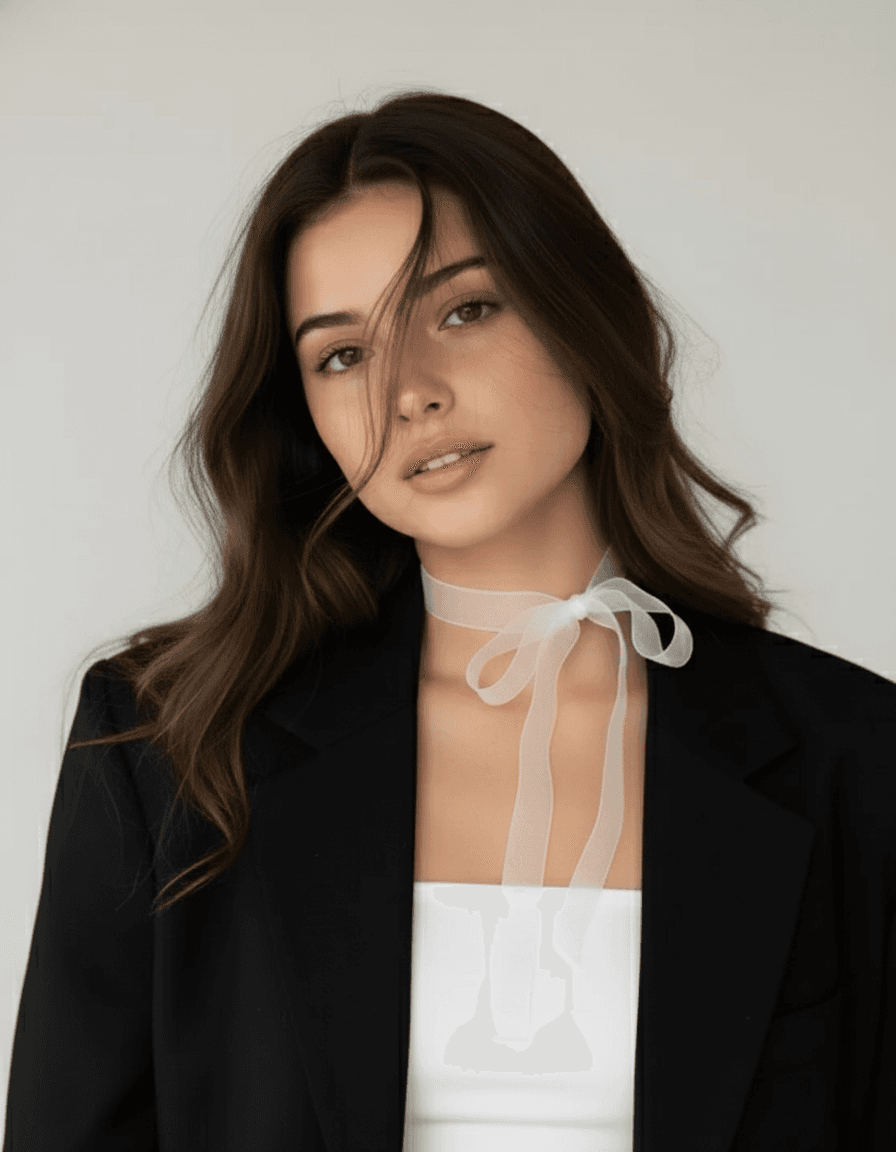 Soft Ribbon Editorial Portrait