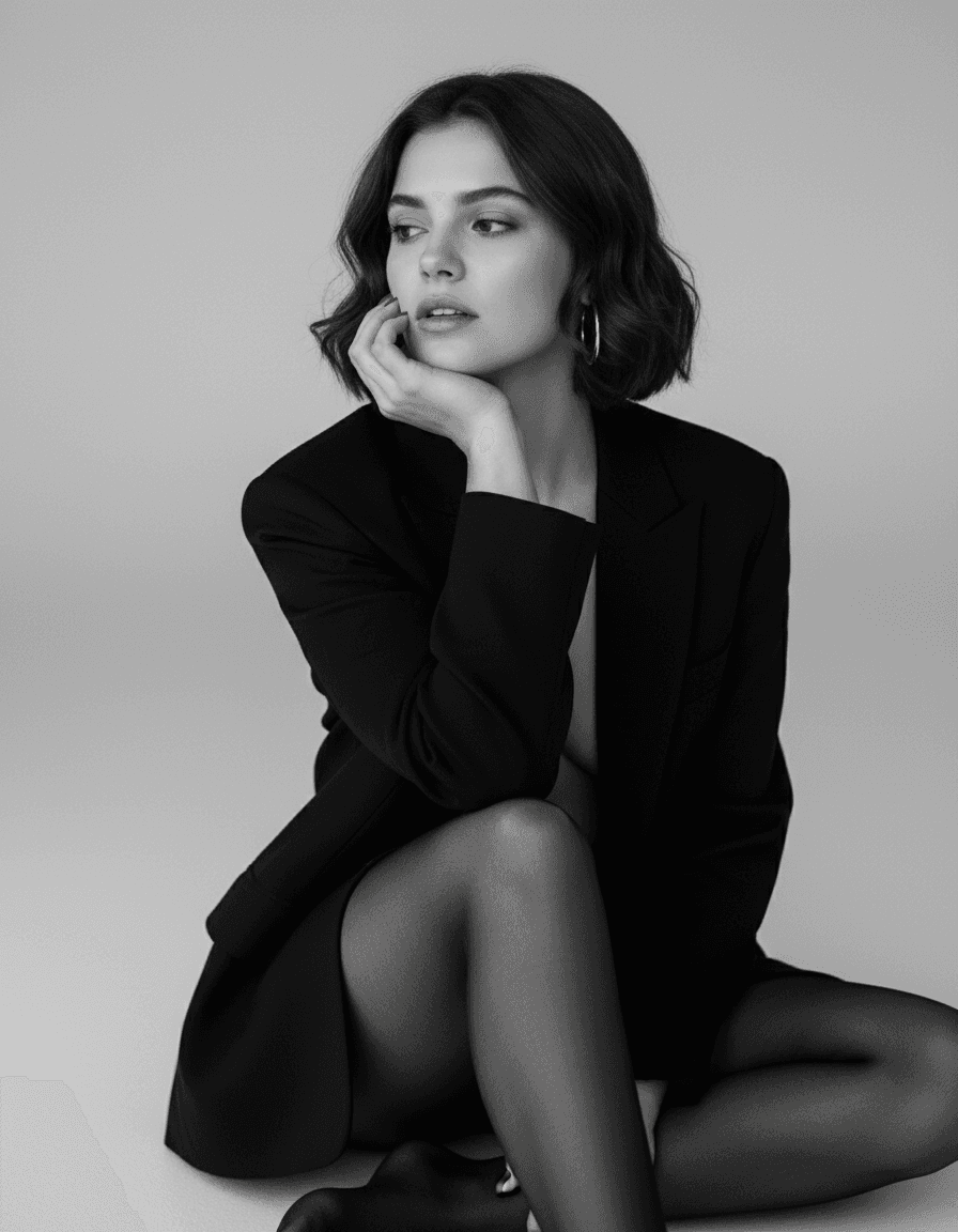 Monochromatic Studio Portrait