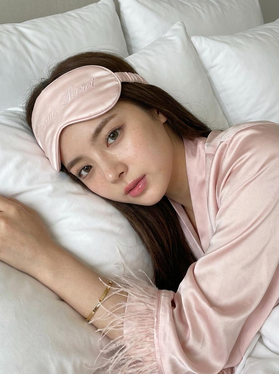 Cozy Luxury Bedtime Portrait
