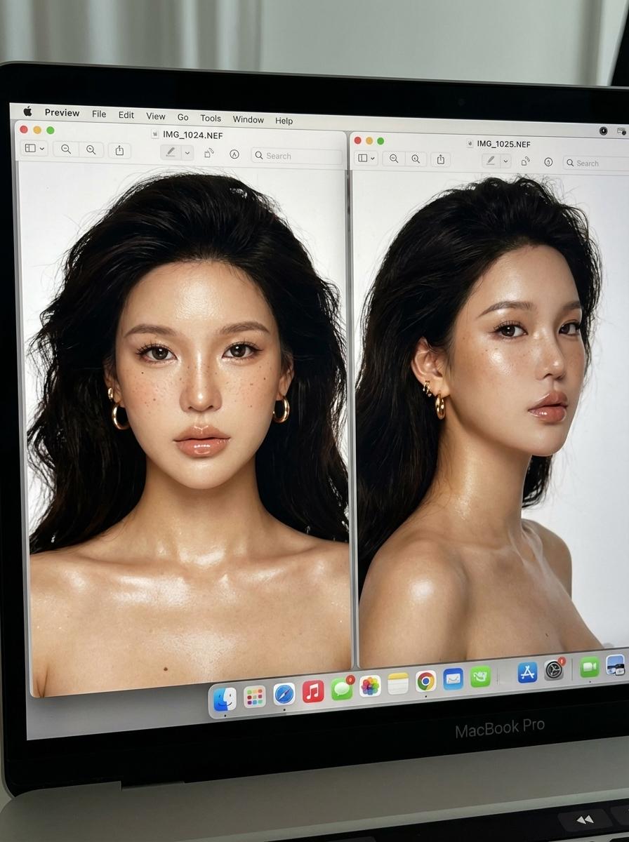(Female Only) Beauty Editorial Image Preview Screen
